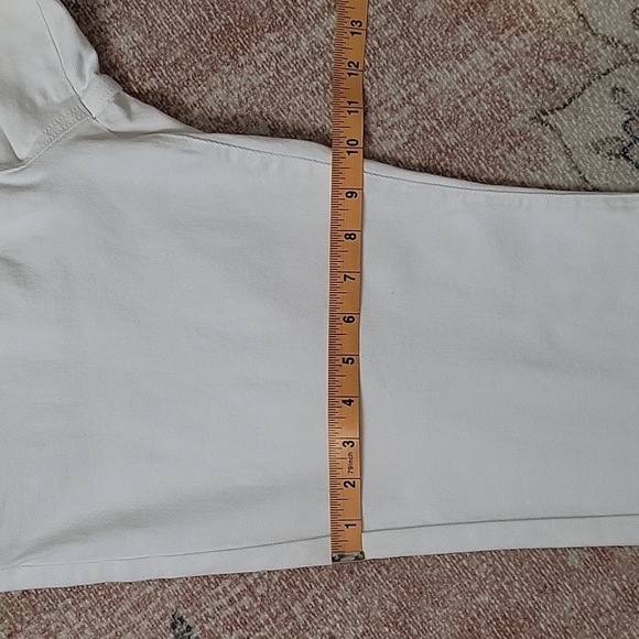 Michael Kors White Selma Flare Higher-Rise Slim Through Hips & Thigh Jeans Sz 12 - Picture 12 of 13